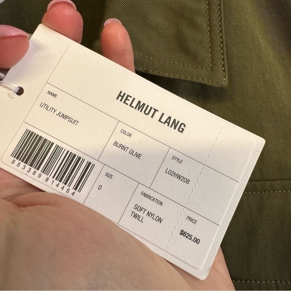 NWT Helmut Lang Khaki Utility Jumpsuit burnt olive - Picture 7 of 16